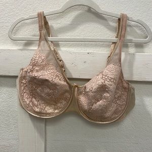 Valentino tan beige lace underwire bra vintage 40DD